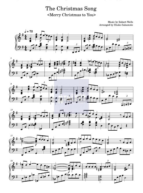 Tải FREE The Christmas Song sheet nhạc Piano PDF