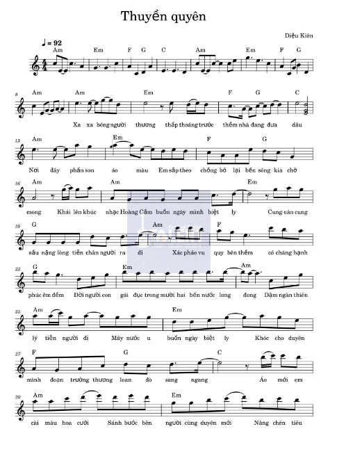 Tải FREE Thuyền Quyên sheet nhạc Piano PDF