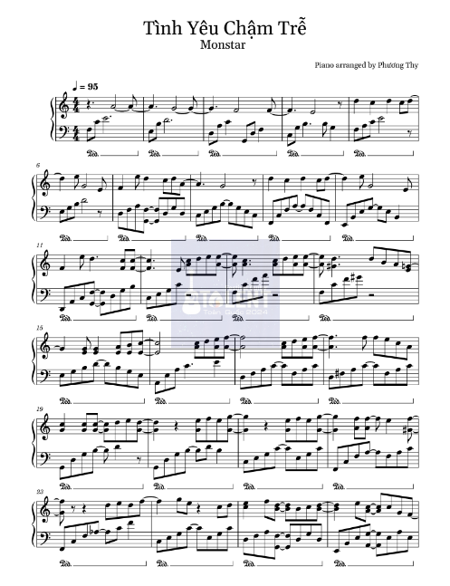 Tải FREE Tình Yêu Chậm Trễ sheet nhạc Piano PDF