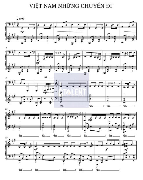 Tải FREE Việt Nam Những Chuyến Đi sheet nhạc Piano PDF