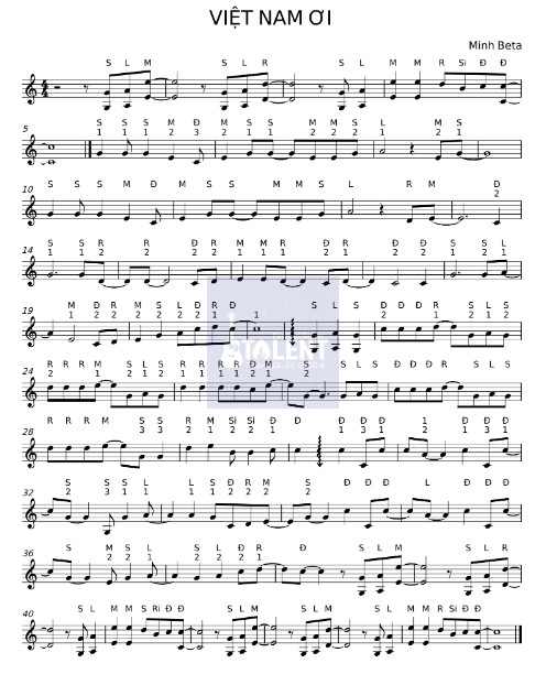 Tải FREE Việt Nam Ơi sheet nhạc Piano PDF