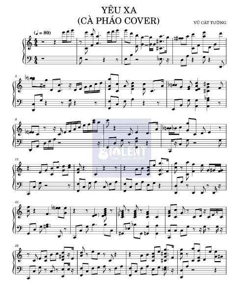Tải FREE Yêu Xa sheet nhạc Piano PDF