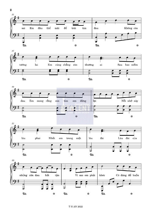 Tải FREE sheet nhạc Bên Trên Tầng Lầu - Tăng Duy Tân PDF