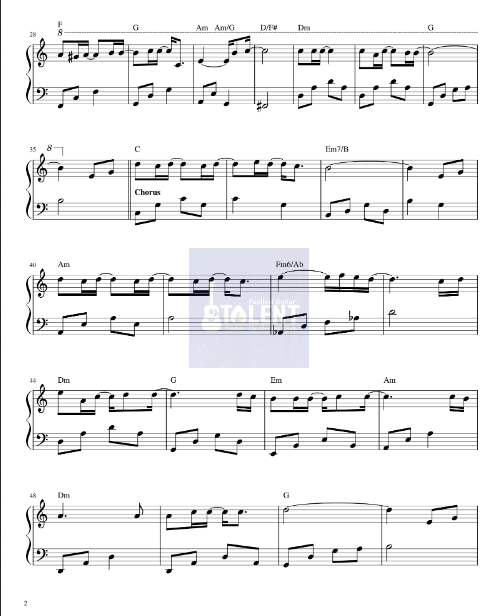 Tải FREE sheet nhạc Bước Qua Mùa Cô Đơn - Vũ PDF