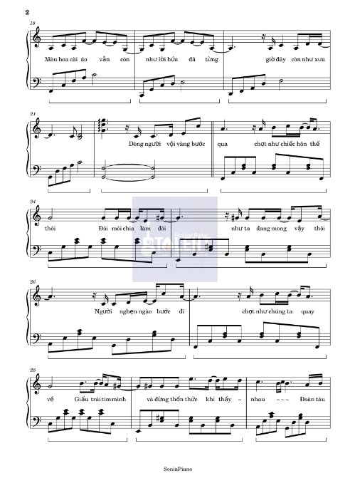 Tải FREE sheet nhạc Bước Qua Nhau - Vũ PDF