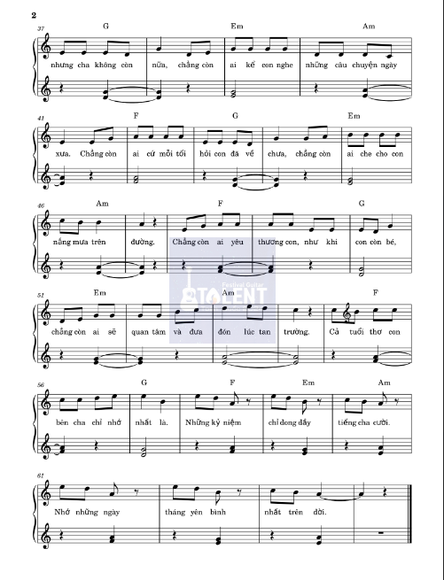 Tải FREE sheet nhạc Cha Và Con Gái - Nguyễn Văn Chung PDF