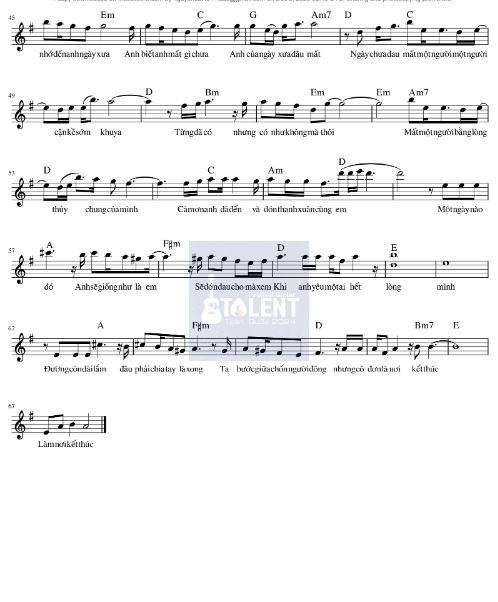 Tải FREE sheet nhạc Có Như Không Có - Đạt G PDF