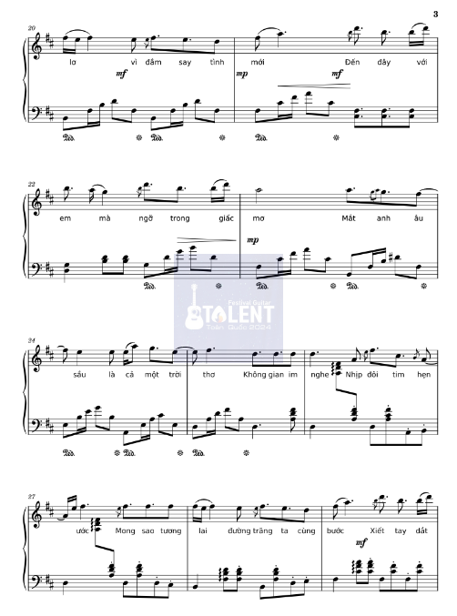 Tải FREE sheet nhạc Piano Biển Tình PDF