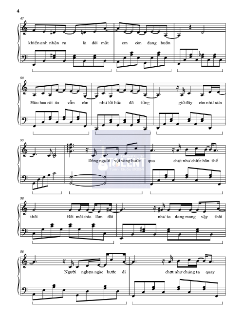 Tải FREE sheet nhạc Piano Bước Qua Nhau PDF