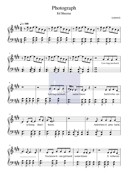 Tải FREE Photogragh sheet nhạc Piano PDF